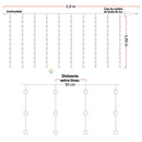 Cortina Esferas Navidad 2.8x1.9 m