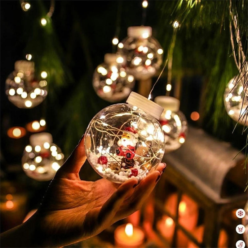 BOLAS DE NAVIDAD CON LUCES Y FIGURAS