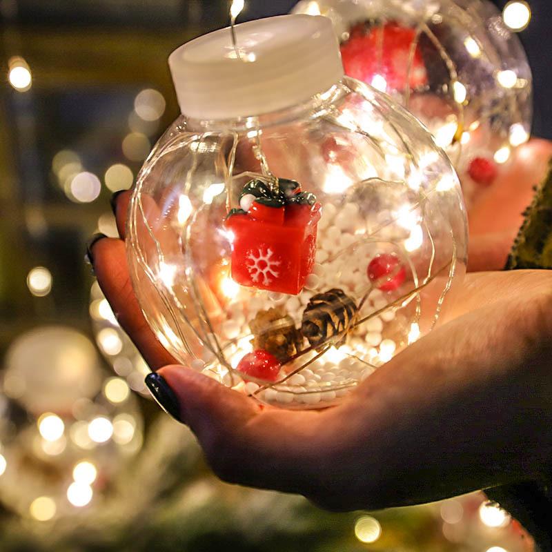 BOLAS DE NAVIDAD CON LUCES Y FIGURAS