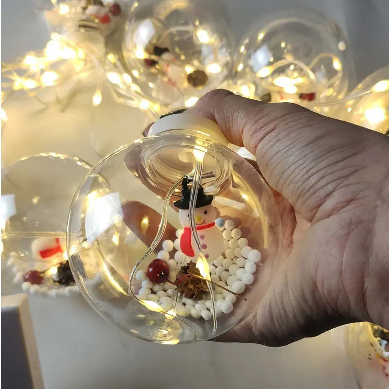BOLAS DE NAVIDAD CON LUCES Y FIGURAS